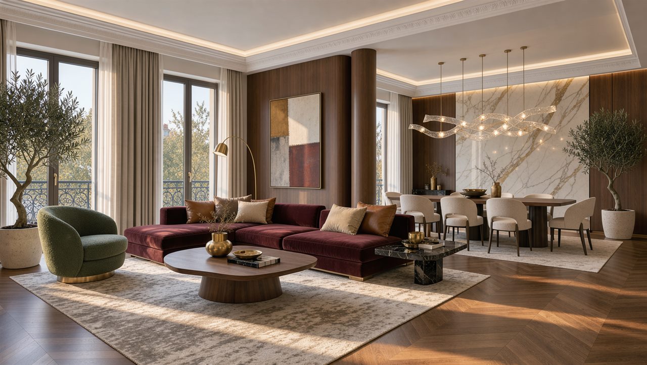 View 03, living room, an earlier design round